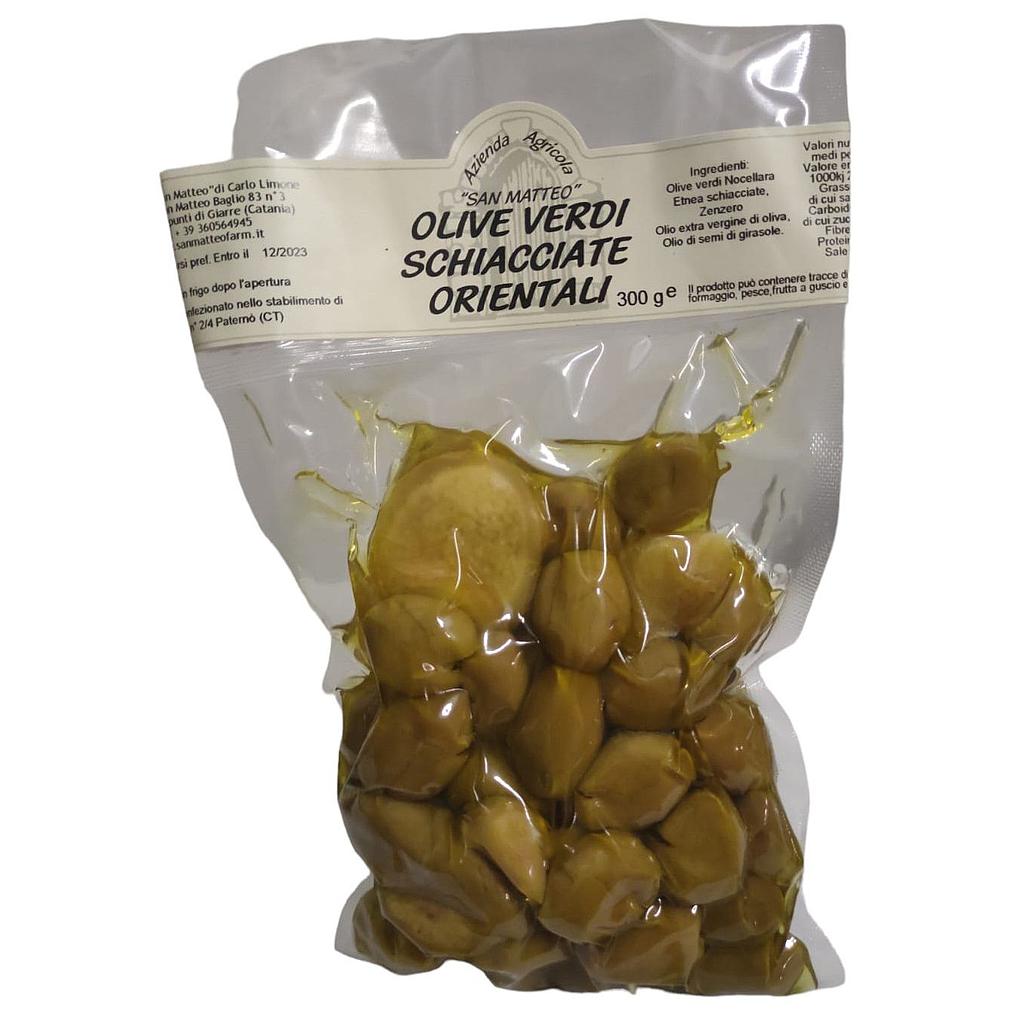 Olives vertes écrasées (au gingembre) - 300 g