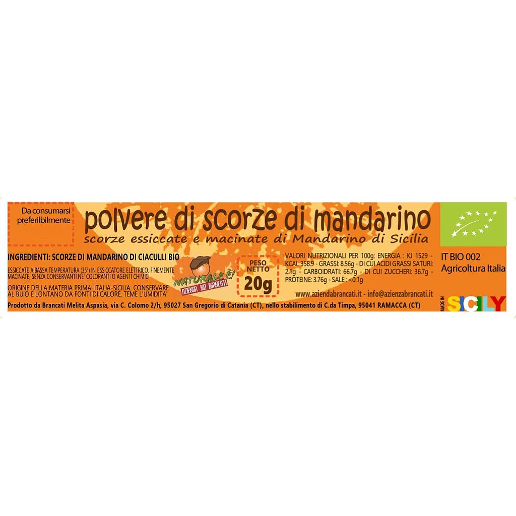 Pulver aus Ciaculli Mandarinenschalen Scorza di Mandarino di Ciaculli, 20g