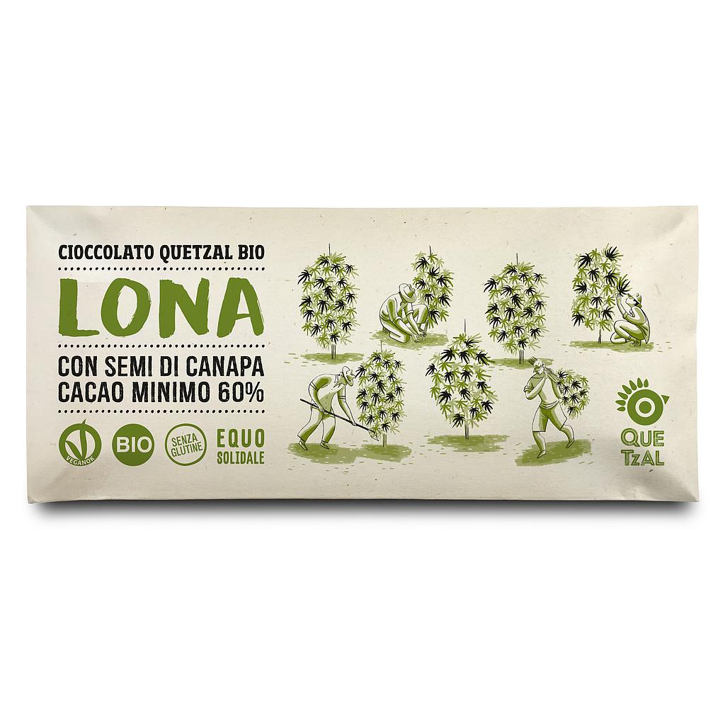 Chocolat de Modica Lona aux graines de chanvre BIO - 60 g