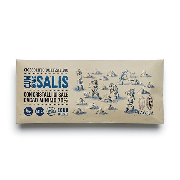 CUM GRANO SALIS - Cioccolata al sale 70% cacao BIO - 60 g