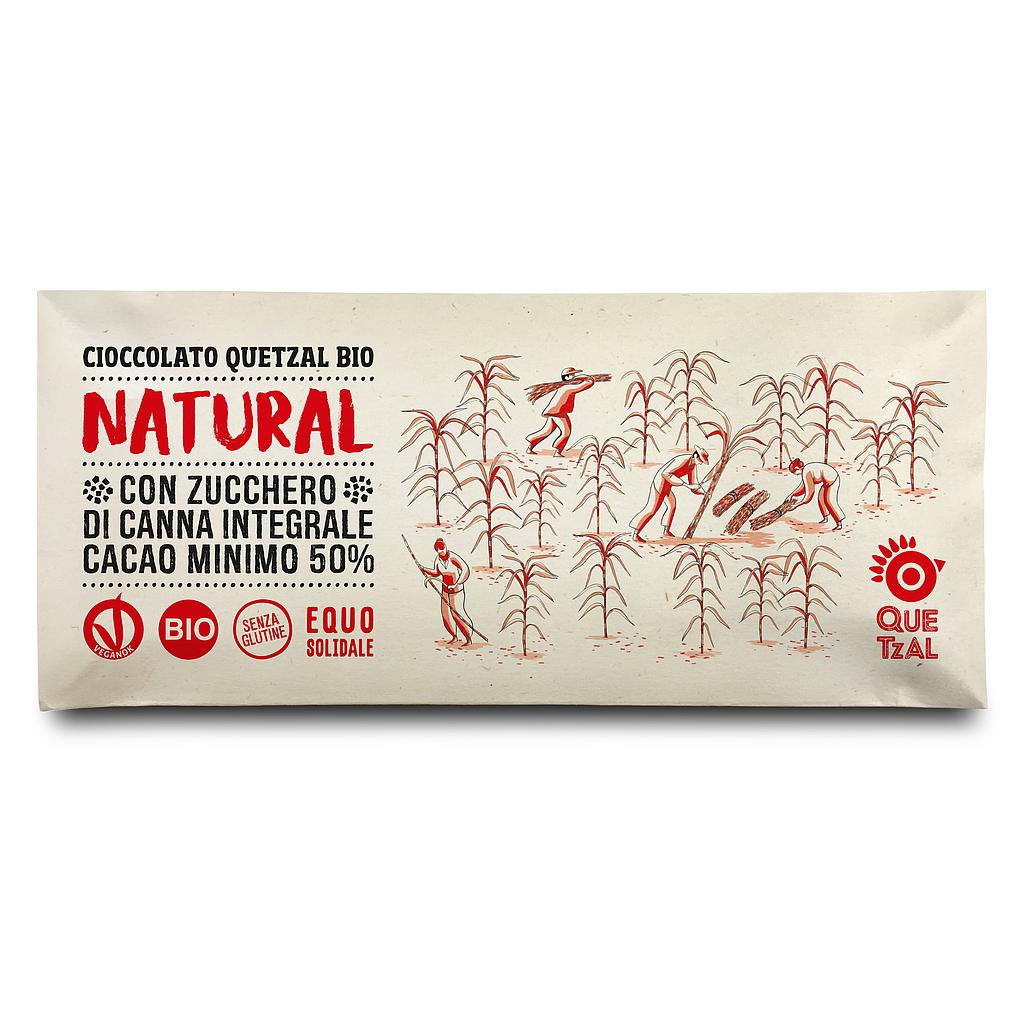 Chocolat NATURAL - au sucre Mascobado 50% et cacao BIO - 60 g