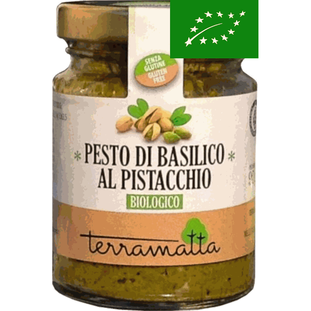 Pesto de basilic à la pistache bio - pot de 90g